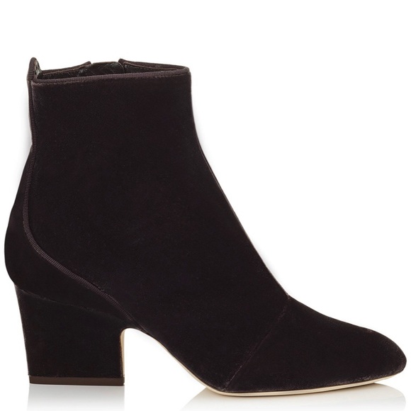 JIMMY CHOO *New* Velvet Mink Brown Boots Booties - Picture 5 of 10